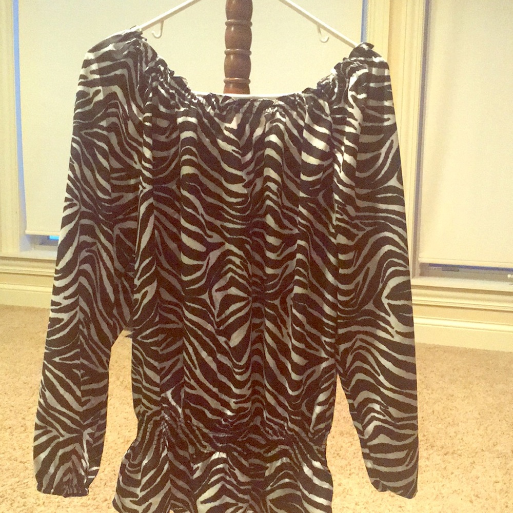 Michael Kors zebra pattern top